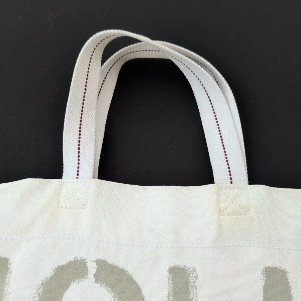 Y2K Hollister Canvas‎ Tote Bag Embroidered Beach Maroon White